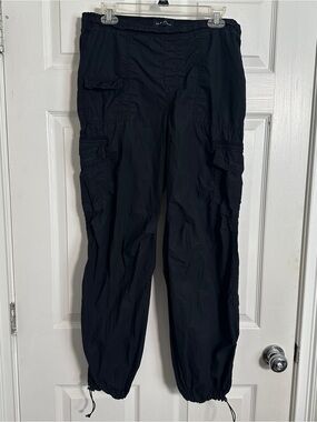 Aeropostale Black Parachute Cargo Pants